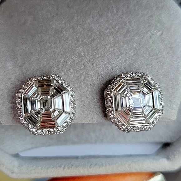 Stunning Custom Diamond Earrings - Picture 5 of 9